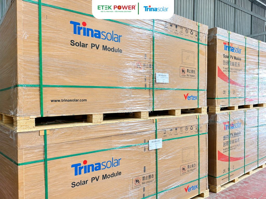 Pallet tấm pin mặt trời Trina 635W N-type i-TOPCon chính hãng