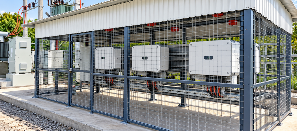 Inverter on grid lắp đặt tại hệ thống điện mặt trời nhà máy